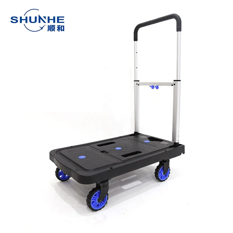 

SHUNHE FW-99F Factory Wholesale Durable Platform Truck for General Use Handiness Four Wheels Balancing Folding Hand Cart