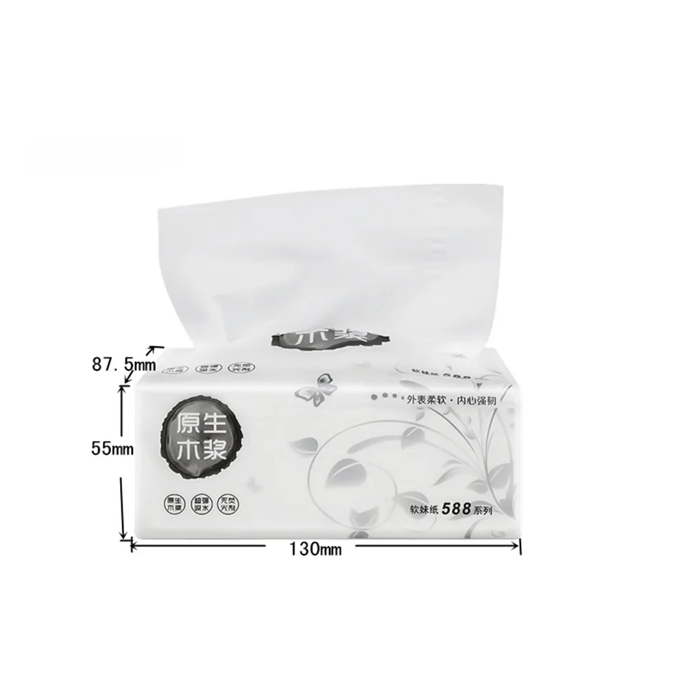 

8pcs Extraction Type Papers Household Paper Multi-use Pulp Paper for Home Kitchen Restaurant KTV (White)
