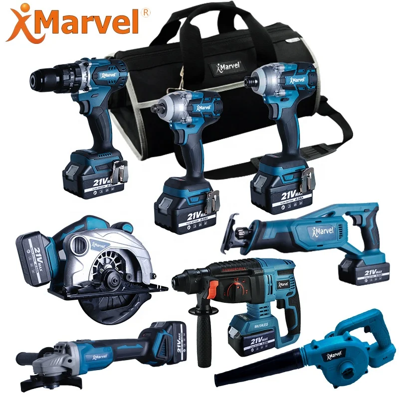 MARVEL Performer Reversable 40Nm CE GS ROHS Certificates 10mm 1.3Ah 1.5Ah 2.0Ah 16.8V cordless combo drill kit