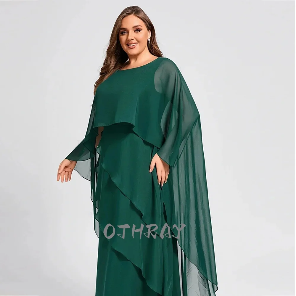 Mother of the Bride Dresses A-line Scoop Chiffon Wedding Guest dress Gown Vestidos para Mujer Elegantes y Bonitos