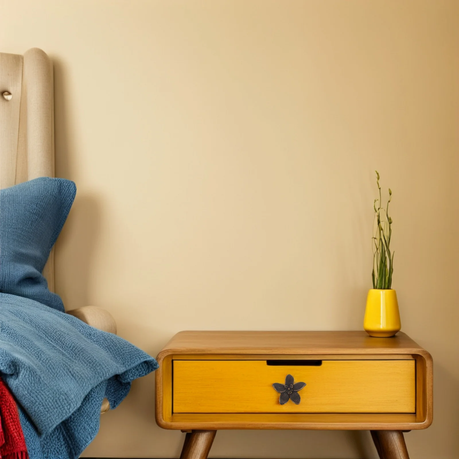 

4Pcs Retro Flower Cabinet Knobs Zinc Alloy Drawer Pulls Single Hole Vintage Hardware for Furniture Flower Dresser Knobs