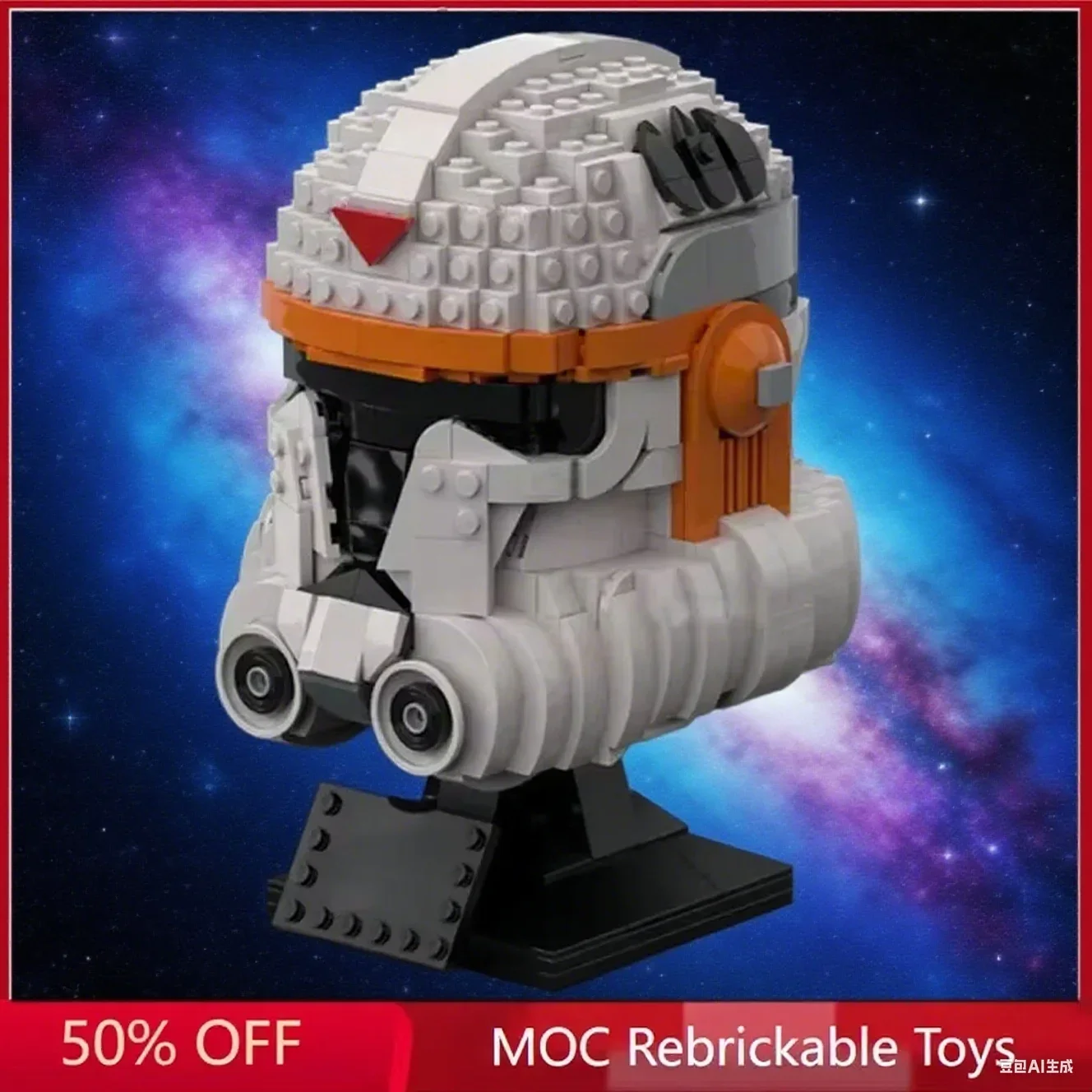 

914PCS Star Plan MOC Helmet Clone Boil MOC SpaceShip Battle Model Custom Puzzle Architecture Education Assembly Model Xmas Toy
