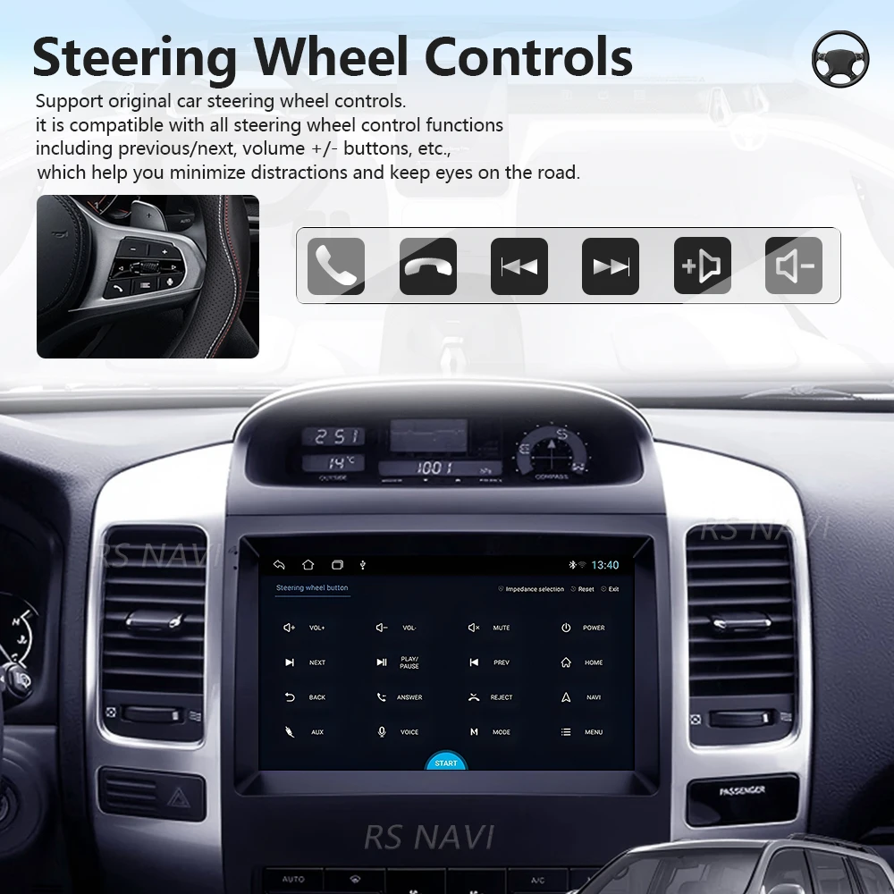 Plug and Play Android 16 Carplay Auto Car Radio Player For Toyota Land Cruiser Prado For Lexus GX470 GX 470 J120 2002 - 2009 