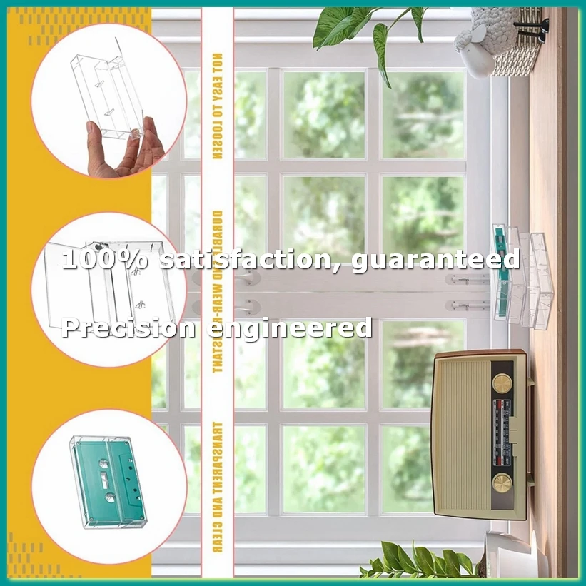 20Pack Audio Cassette Storage Cases - Clear Plastic Cassette Tape Cases -Audio Storage Solution 4.28x2.75x0.6Inch(LxWxH)-A07G