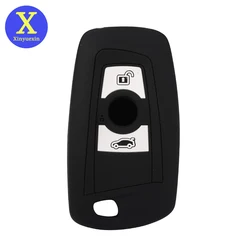 Silicone Key Holder Case for BMW X3 F25 F33 for BMW F10 F30 F20 F22 Serie 1 3 5 7 X4 F26 CAS4 Remote Key Cover Car Pad Protector