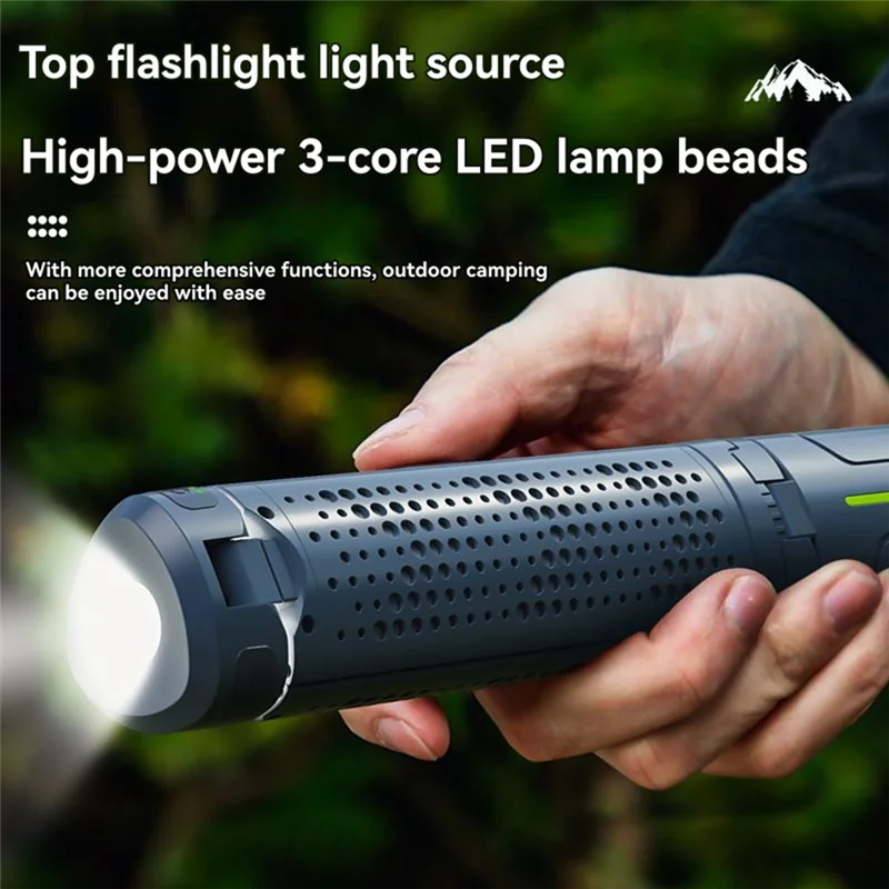 ABZV-Telescoping Camping Lantern Rechargeable Outdoor Portable Camping Lamp Fishing Flashlight Telescopic Light