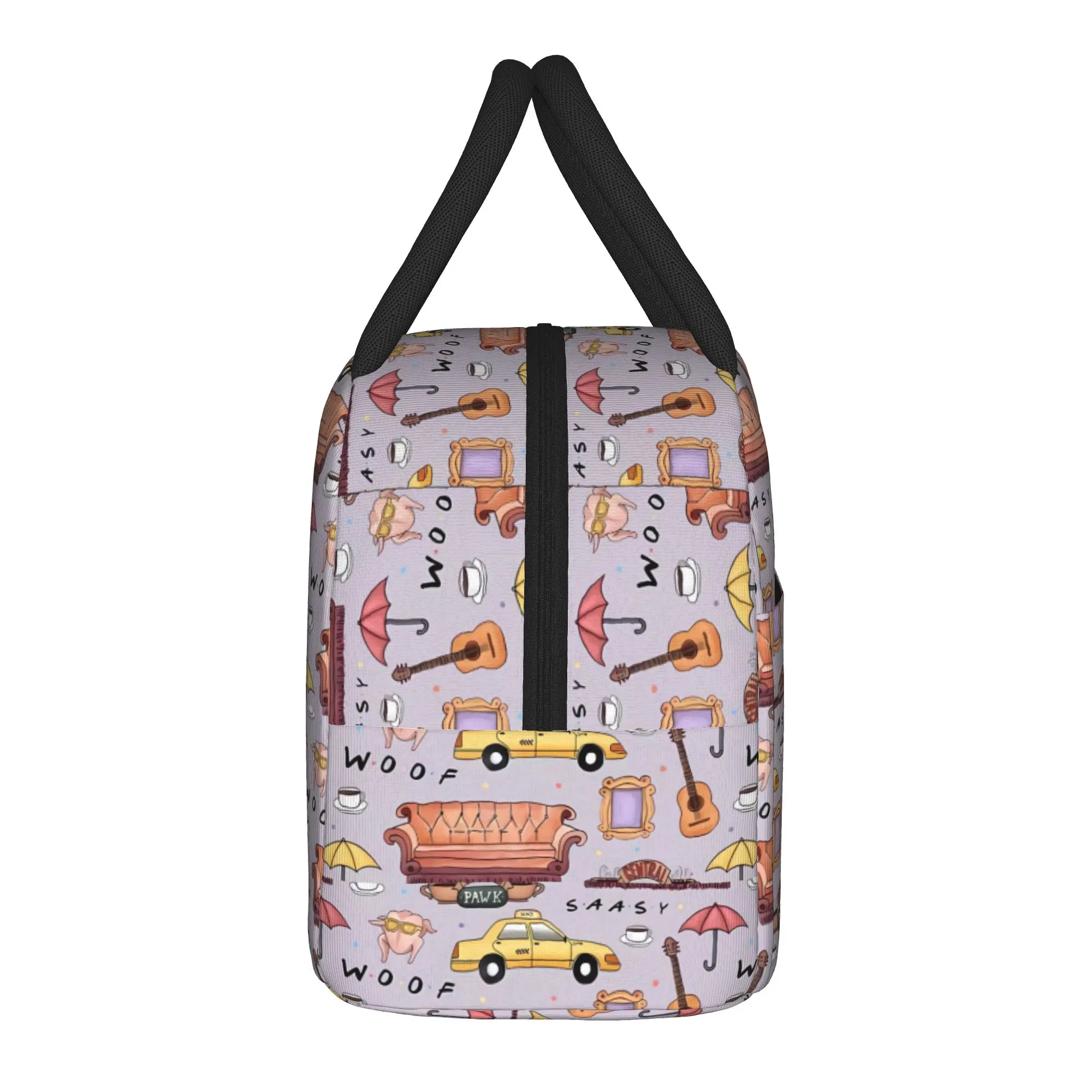 Friends Tv show Print Lunch Bag  Casual Lunch Box For Unisex School Convenient Cooler Bag Oxford Print Thermal Lunch Bags