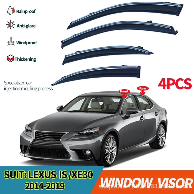 

Подходит для Lexus IS дождевик Lexus IS XE30 2014-2019, оконные козырьки, непромокаемые автомобильные аксессуары