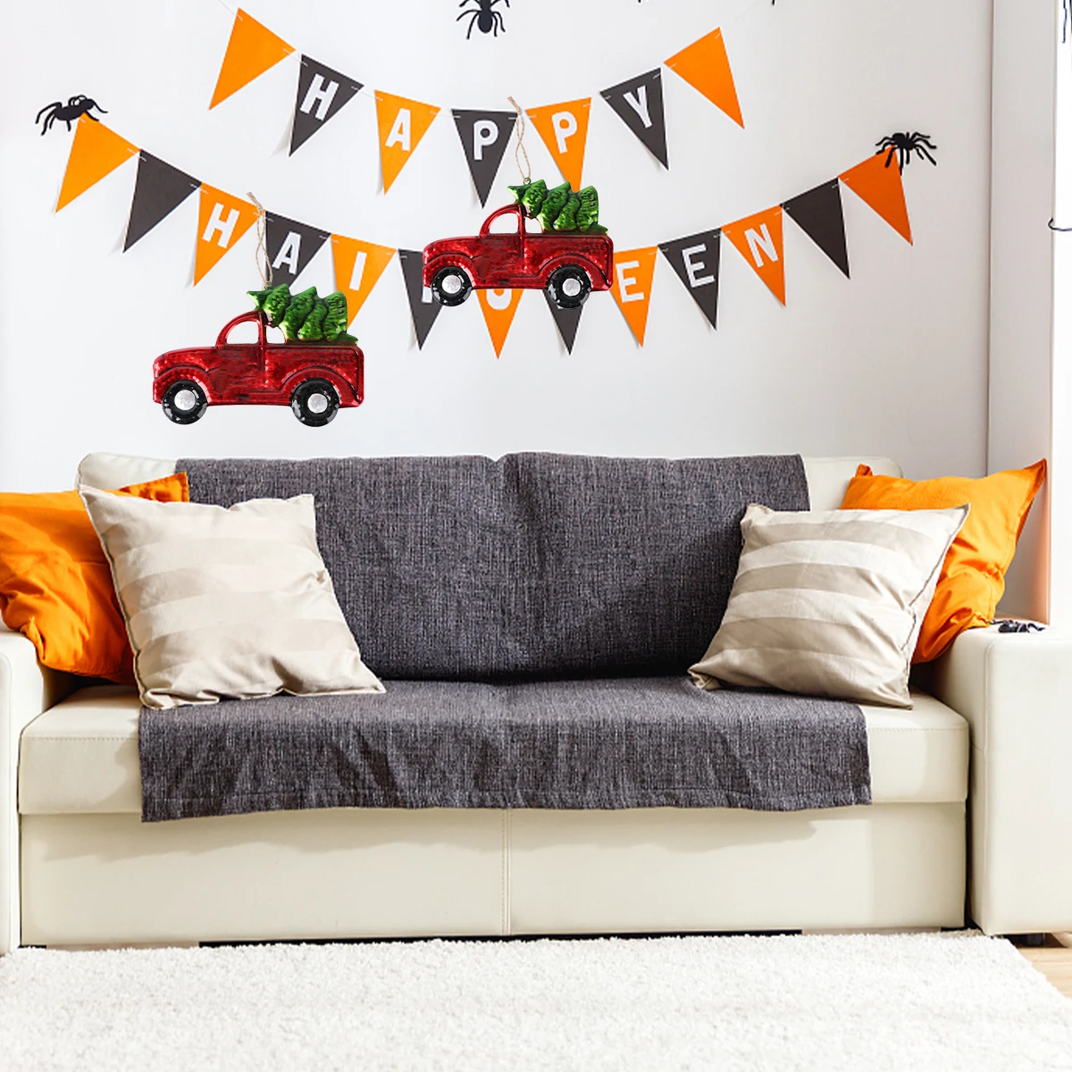 

Iron Hanging Car Auto Interior Decoration Christmas Decorations Fairy Lights Accessories Glass Pendant