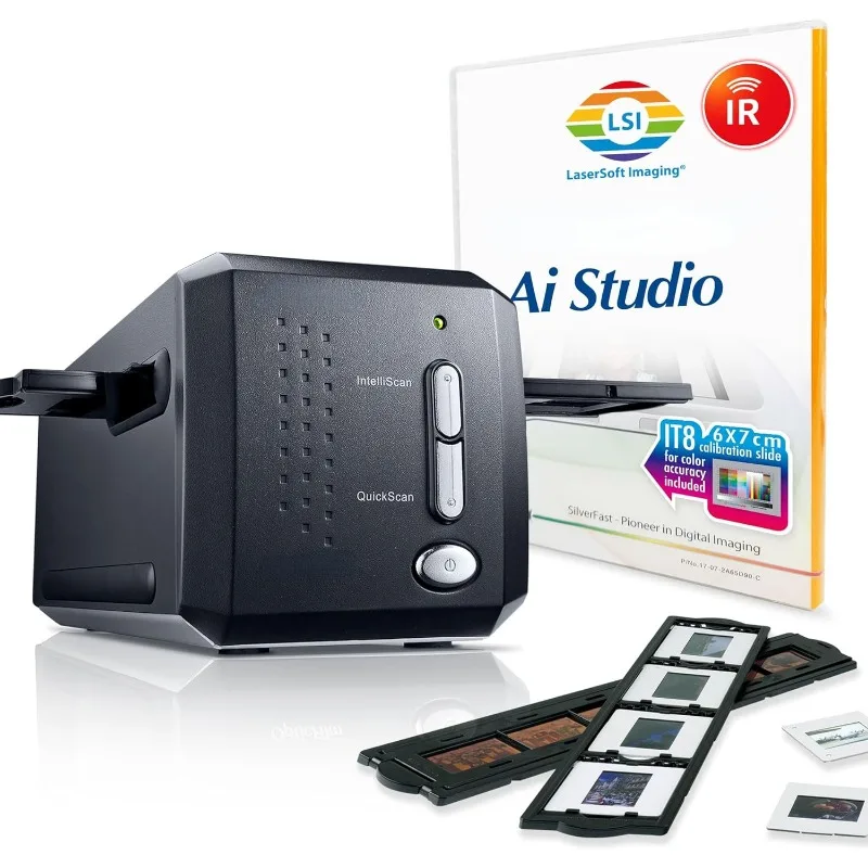 

8200i AI - 35mm Film & Slides Scanner. IT 8 Calibration Target + Ai Studio 9, 7200 dpi Resolution 64Bit HDRi , PC