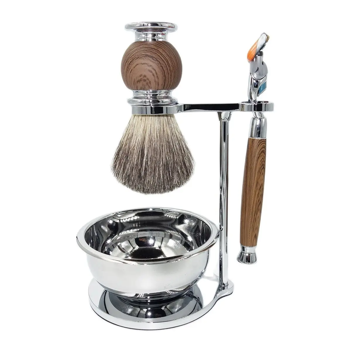 

iRAZOR New Manual Man Shaver Set with Barber Style Knife 5-Layer Razor Blad and Soap Bowl for Father's Day Gift