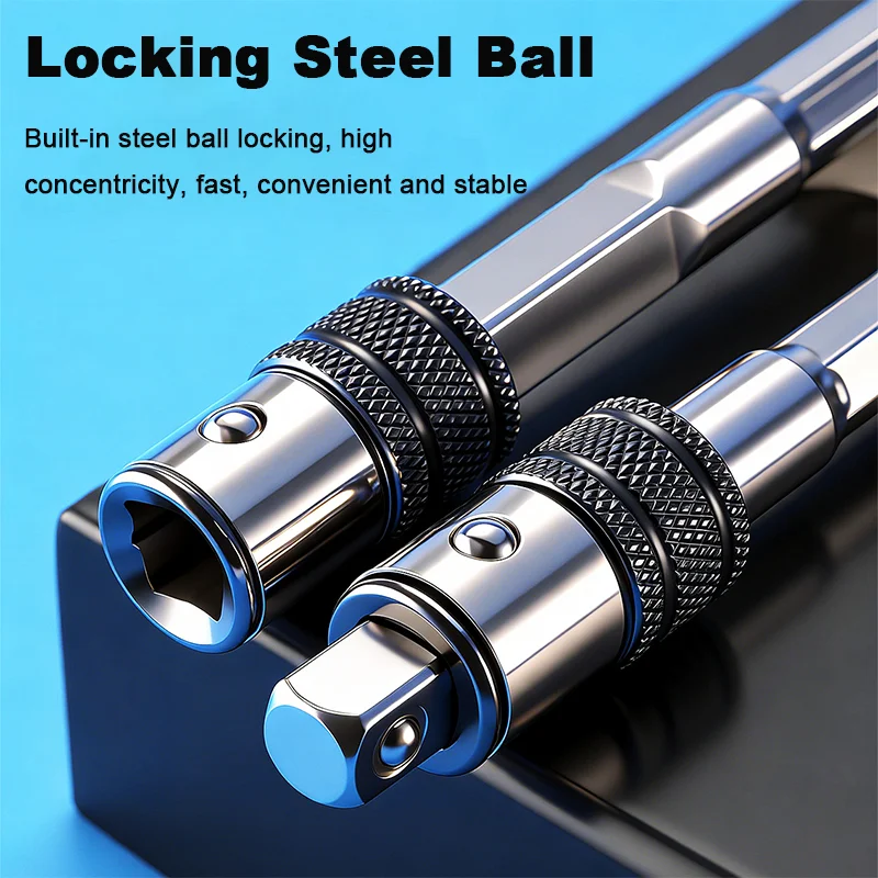 Multifunctional Quick Change Connecting Rod, Self-Locking Extension Bar, 2-in-1 Manual & Electric Screwdriver Bit Holder