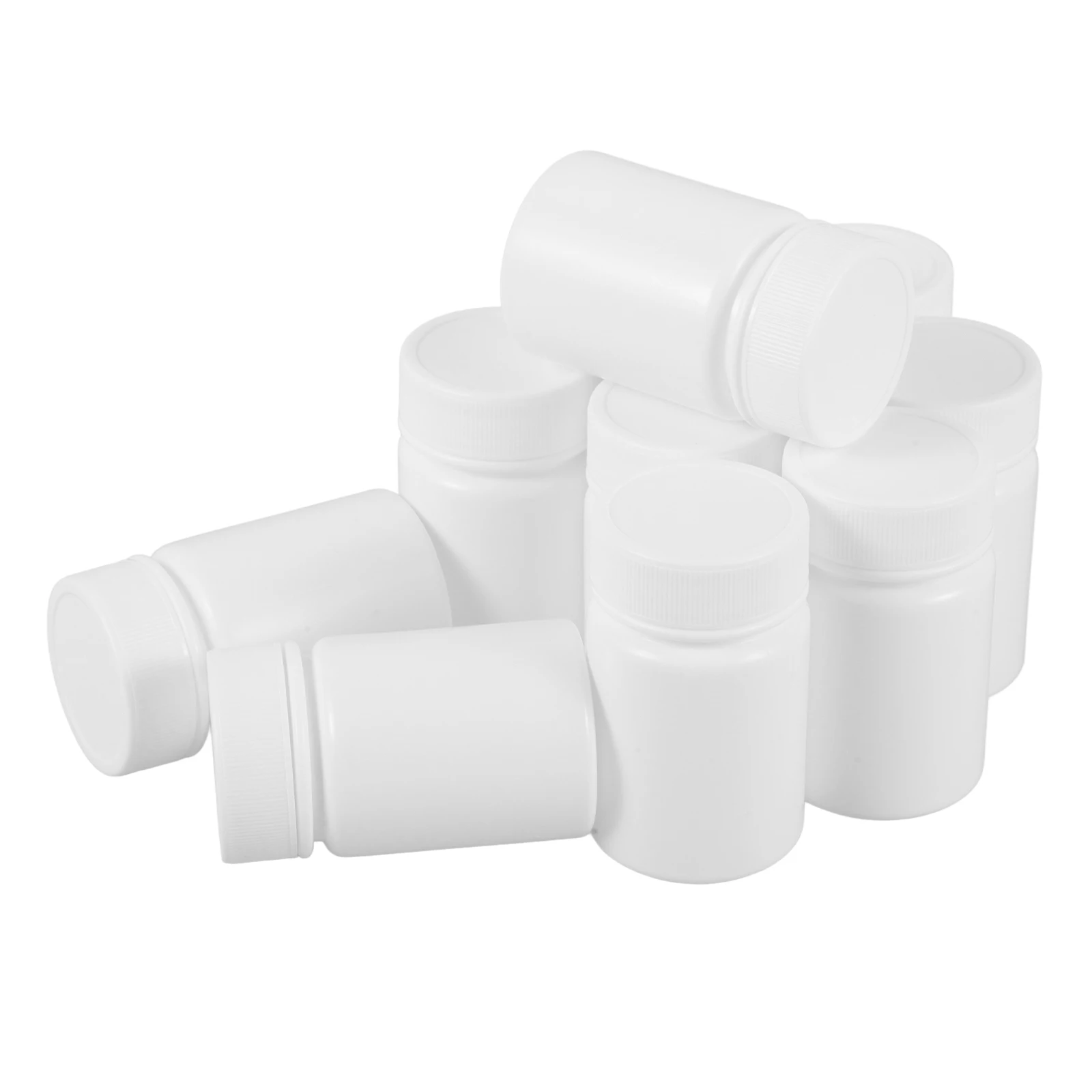 

10pcs Sample Plastic Sealed Mini Medicine Containers Travel Medicine Bottles With Caps Storage Portable Safe Vial Organizers