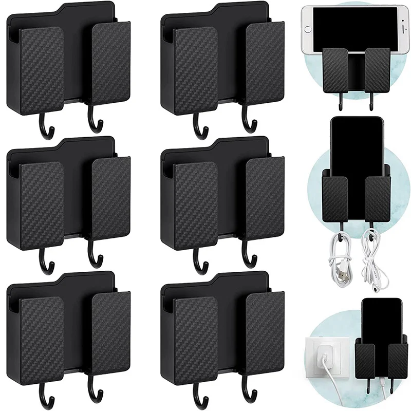 Multifunction Holder Smartphone Holder Wall Mounted Organizer Storage Box Wall Charger Hook Cable Organizer Charging Dock Stand