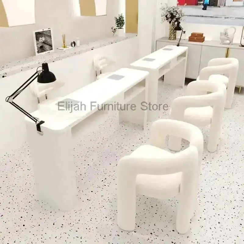 Style Simple Nail Multifunction Cream Modern Tables Storage Vacuum Cleaner Nail Tables Dressing Reception Desks Furniture FYMT