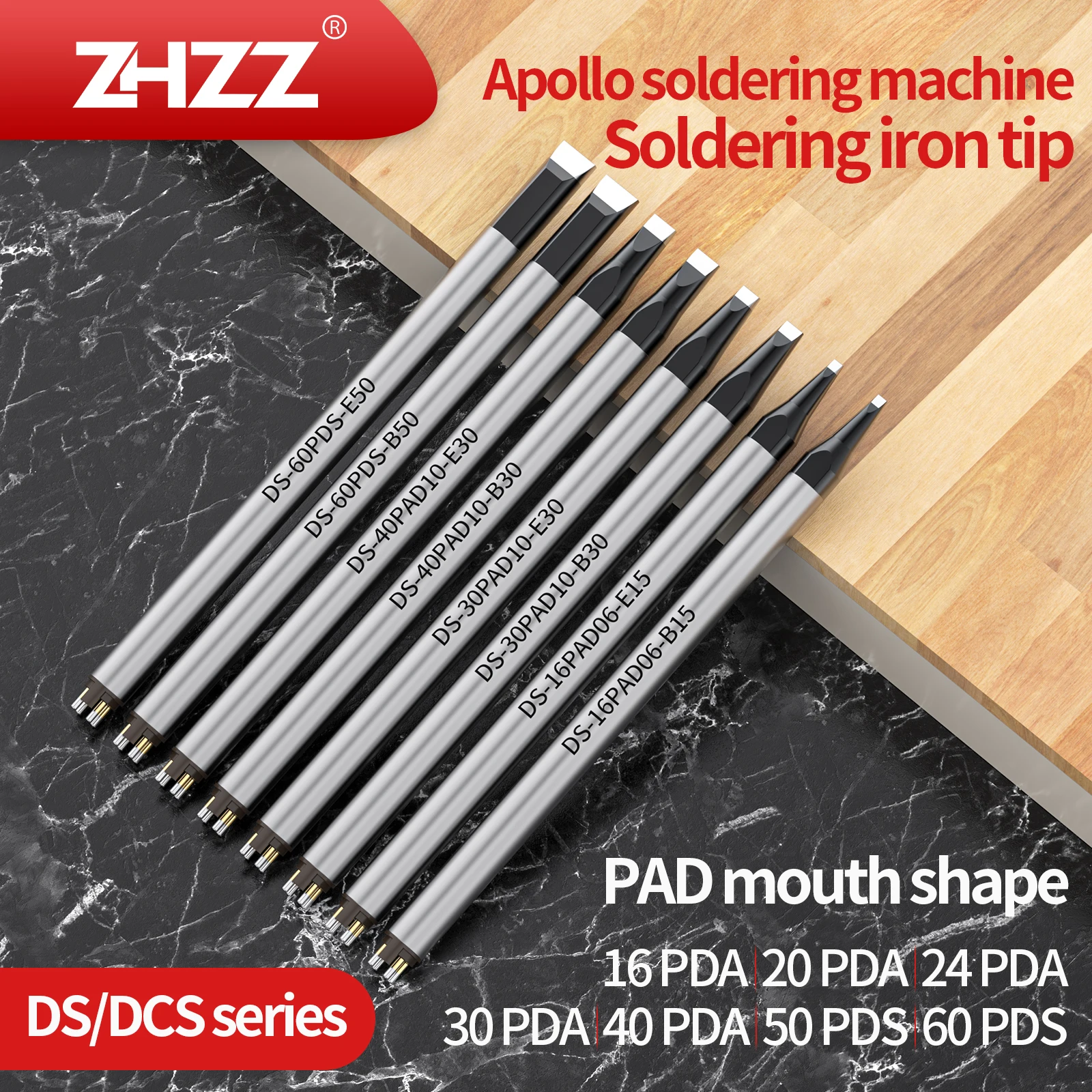 أبولو DS تلميح DS-16PAD DS-50PDS سبيكة لحام نصائح معدات لحام النحاس رؤوس القصدير لآلة لحام أوتوماتيكية أبولو