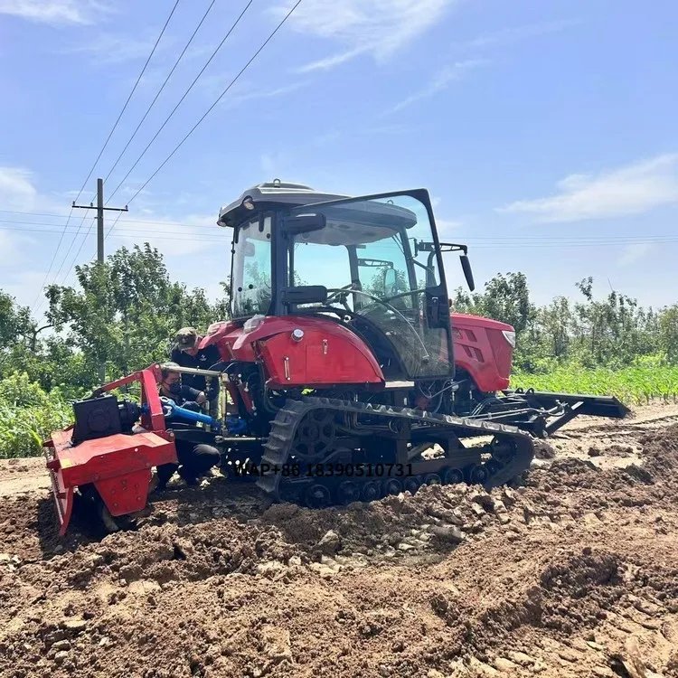 Farm Crawler-type Rotary Tiller Sowing Fertilizing Tractor Weeding Rotary Cultivator Multifunctional Power Tiller
