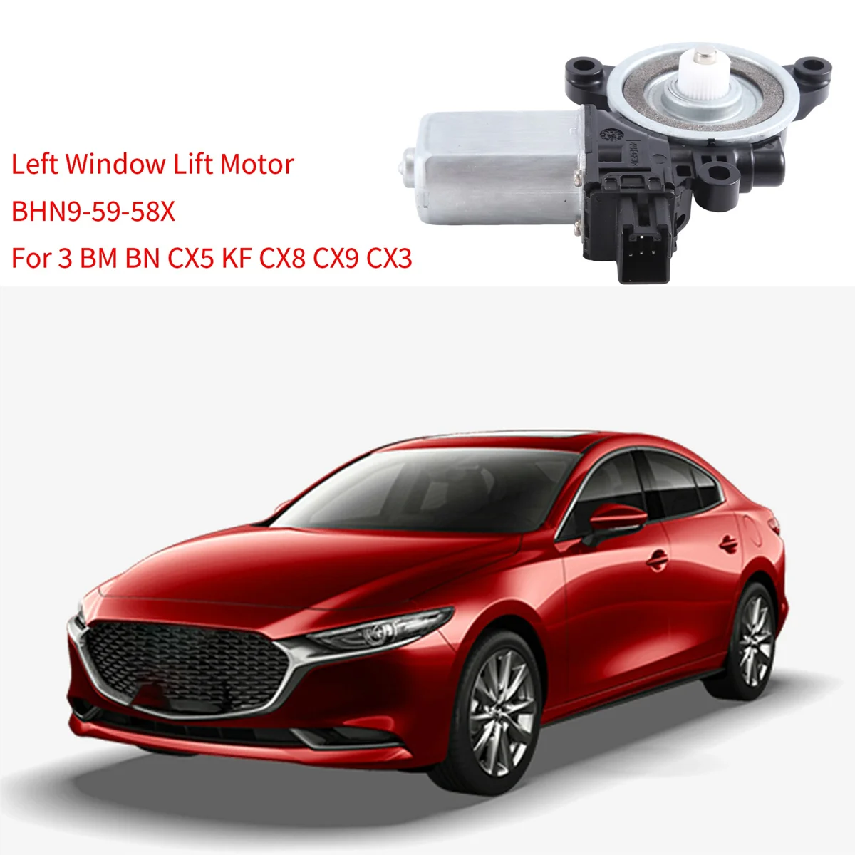 

Электродвигатель для левого стекла, привод для дверей и окон Mazda 3, BM BN, CX5, KF, CX8, CX9, CX3