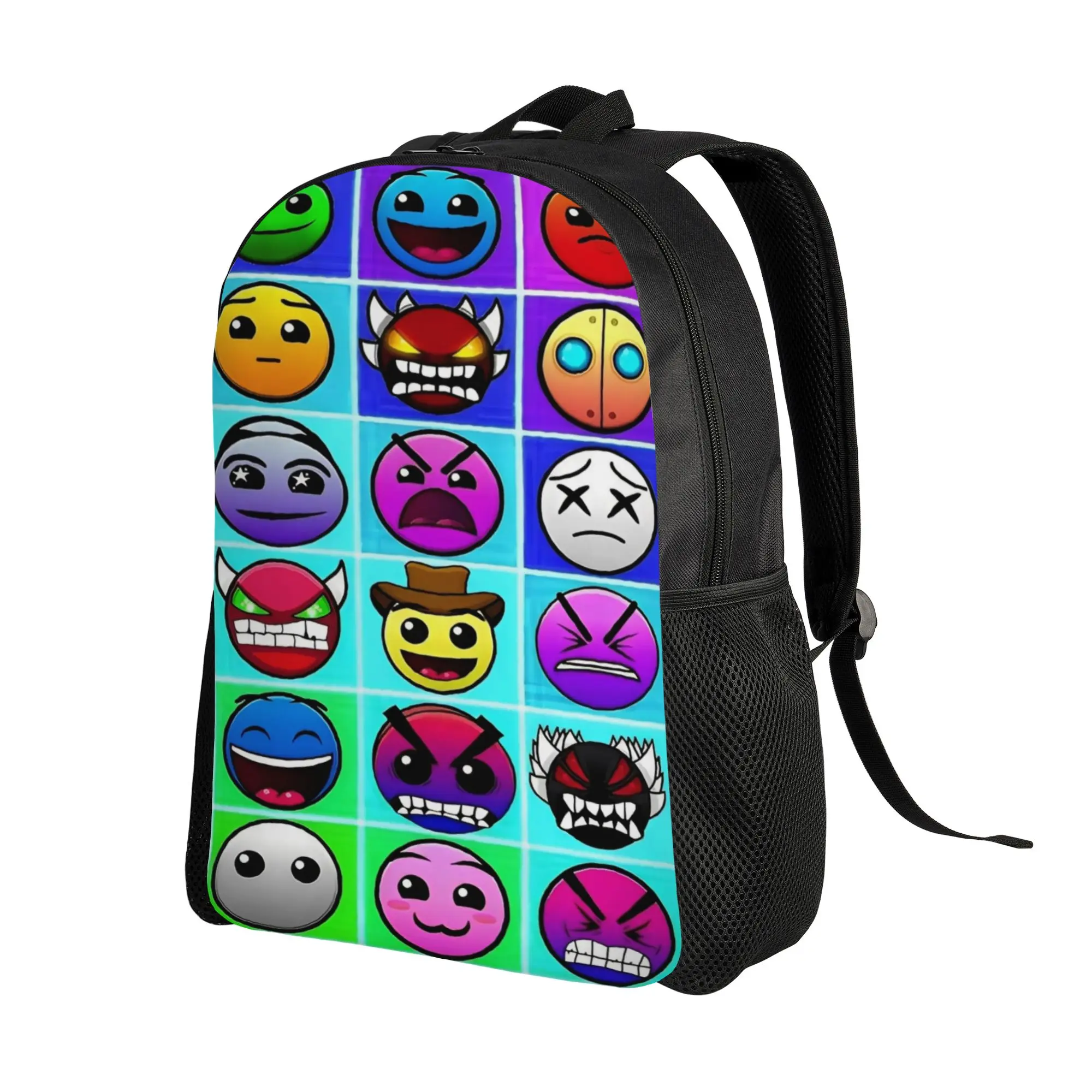 Geometry Gaming Dashed Backpack  University Backpacks Male Designer Breathable School Bags Kawaii Rucksack
