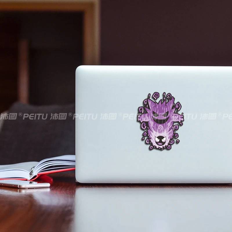 Pokemon Anime Car Sticker Gengar Anime Sticker Waterproof Sunscreen Laptop Trunk Sticker Wall Decals