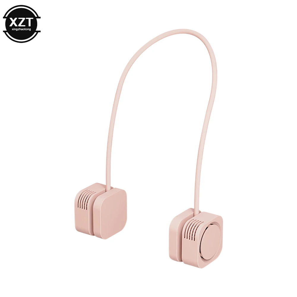 Neue wiederauf ladbare tragbare kleine Lüfter elektrische Lüfter Studenten universelle blattlose hängende Hals ventilator hängen kleinen Hals ventilator für den Außenbereich