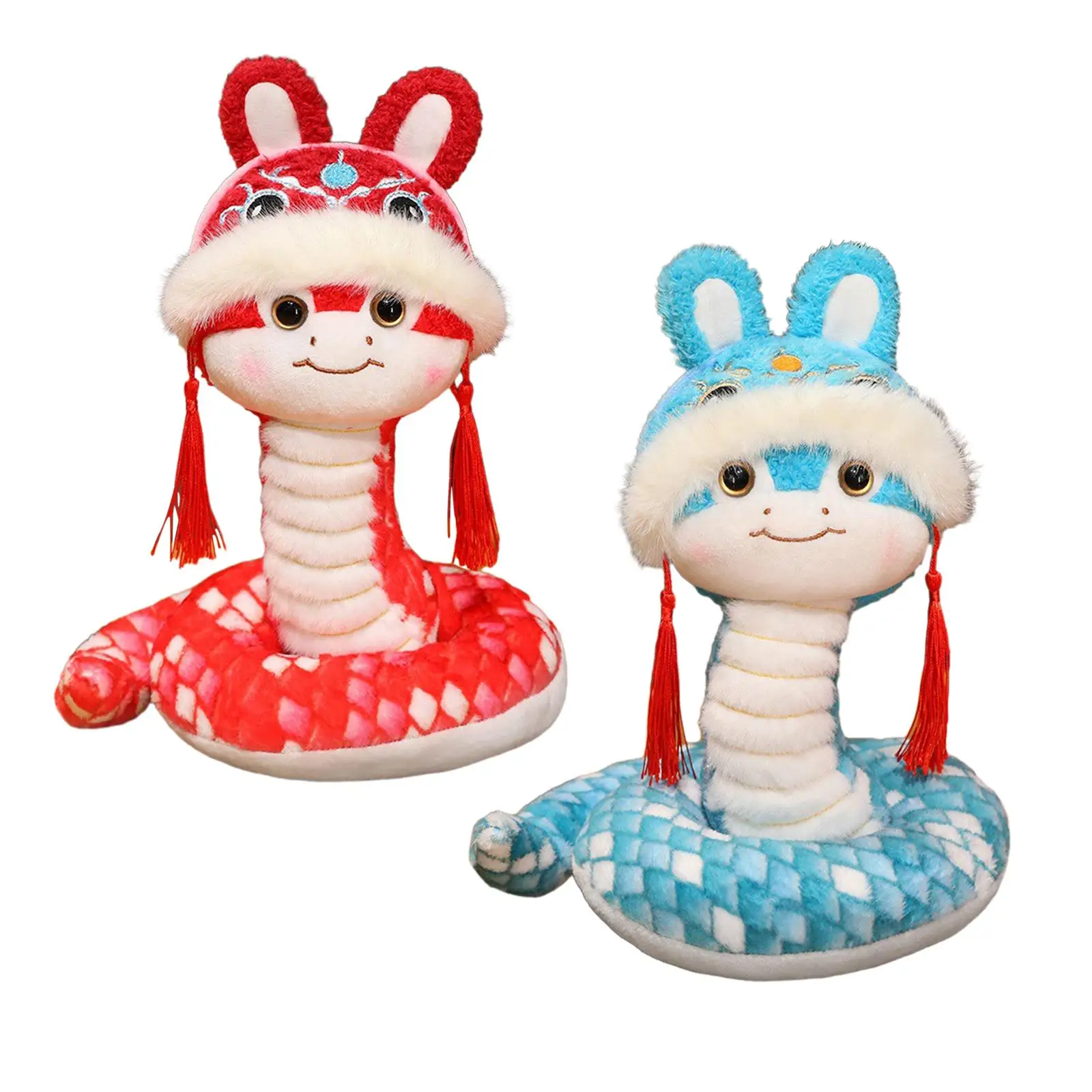 

2025 китайская плюшевая игрушка-змея, украшение, очаровательная удобная новогодняя кукла-змея для отеля, товары для вечеринок, кафе, домашнего ресторана