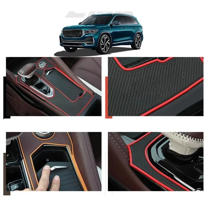 For Geely Monjaro Xingyue L Central Control Gear Pad Gear Shift Panel Protection Pad Anti-slip Silicone Sticker Cover Car Decor