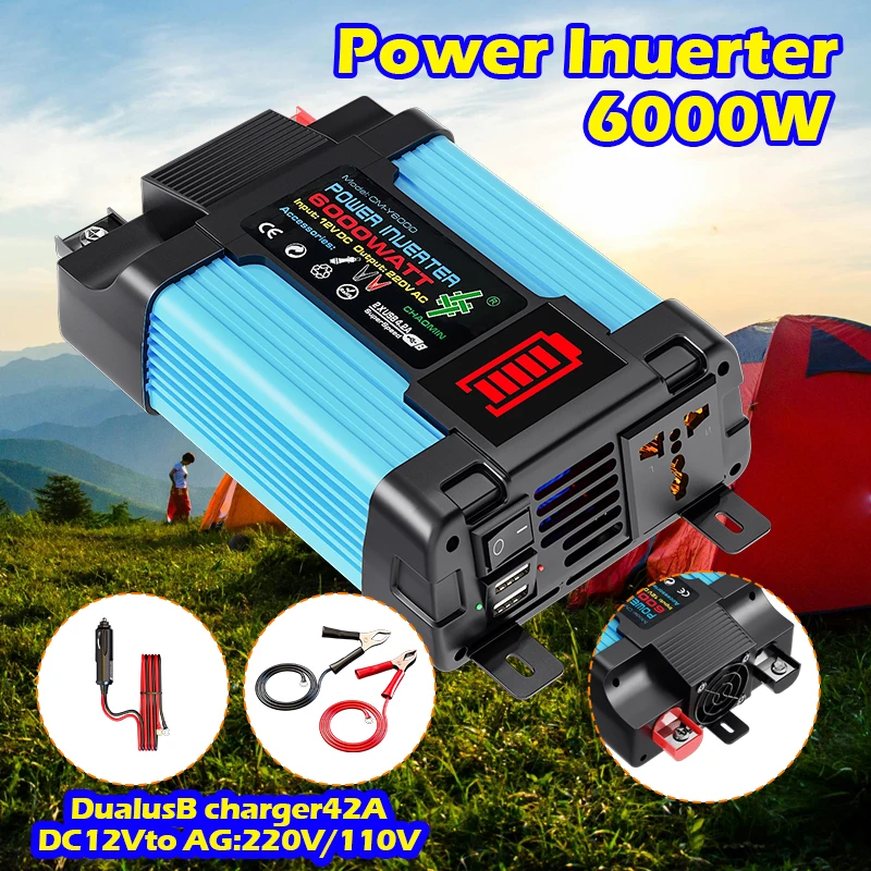 6000W4000W Solar Panel Inverter Kit – Complete Off-Grid Power System with Charge Controller & Battery Compatibility