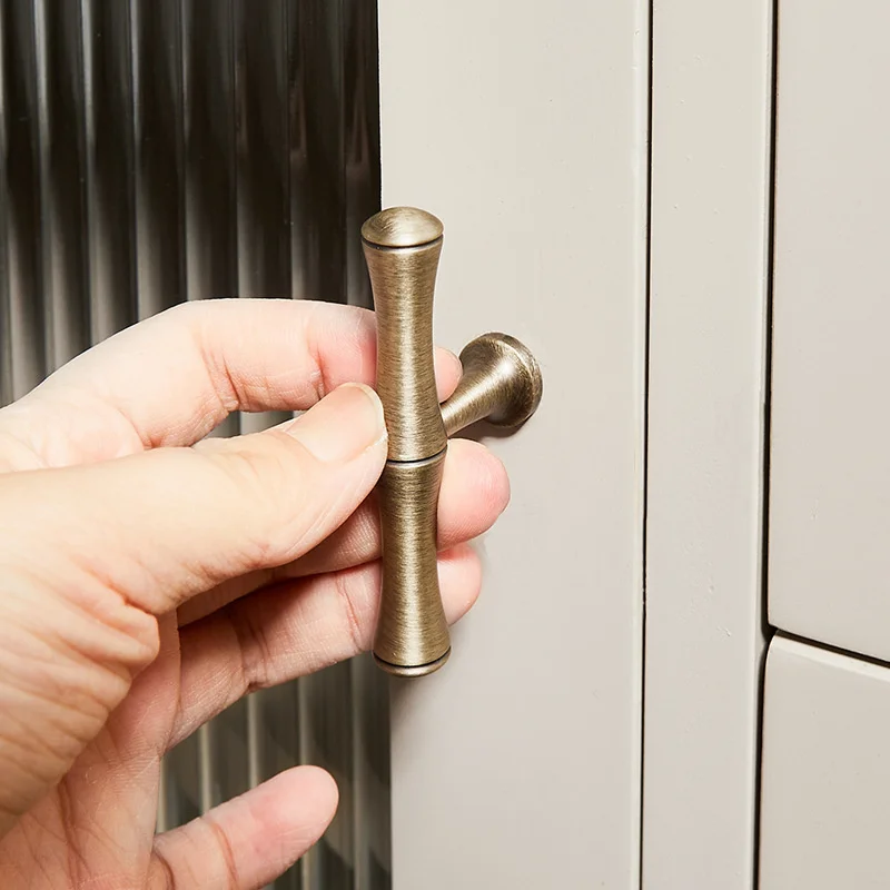 Brass Bamboo Furniture Handles Nordic Cabinet Pulls Knob Kitchen Wardrobe Drawer Door Handle Decor Bedroom Furniture Accessories