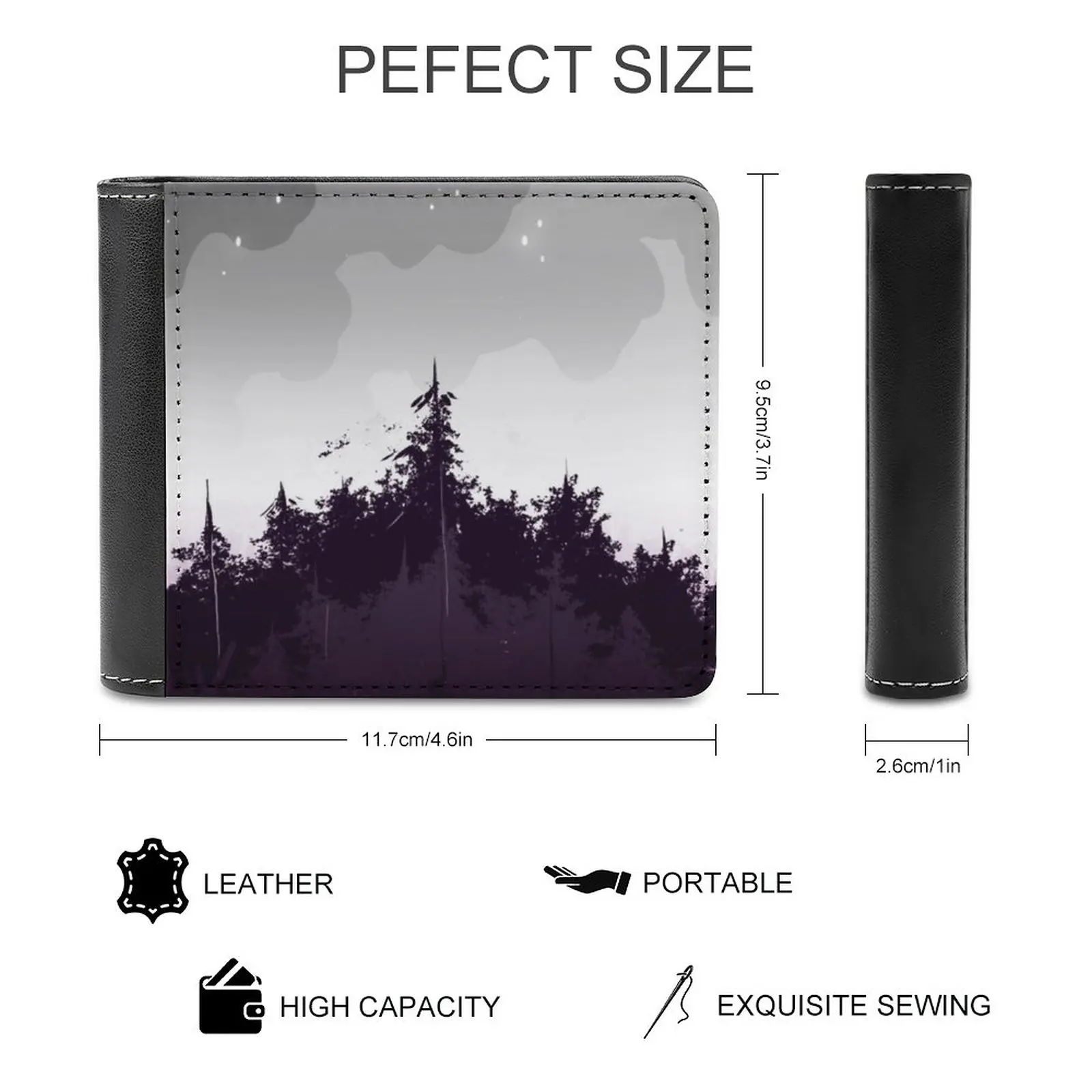 Asexual Pride Forest Classic Style Wallet Pattern Wallets Men Fashion High Quality Purse Ace Asexual Pride Lgbt Pride Flag