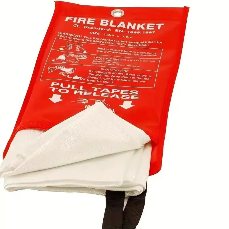 Fire Blanket Fiberglass Fire Emergency Blanket Suppression Blanket Flame Retardant Blanket Emergency Survival Safety Cover