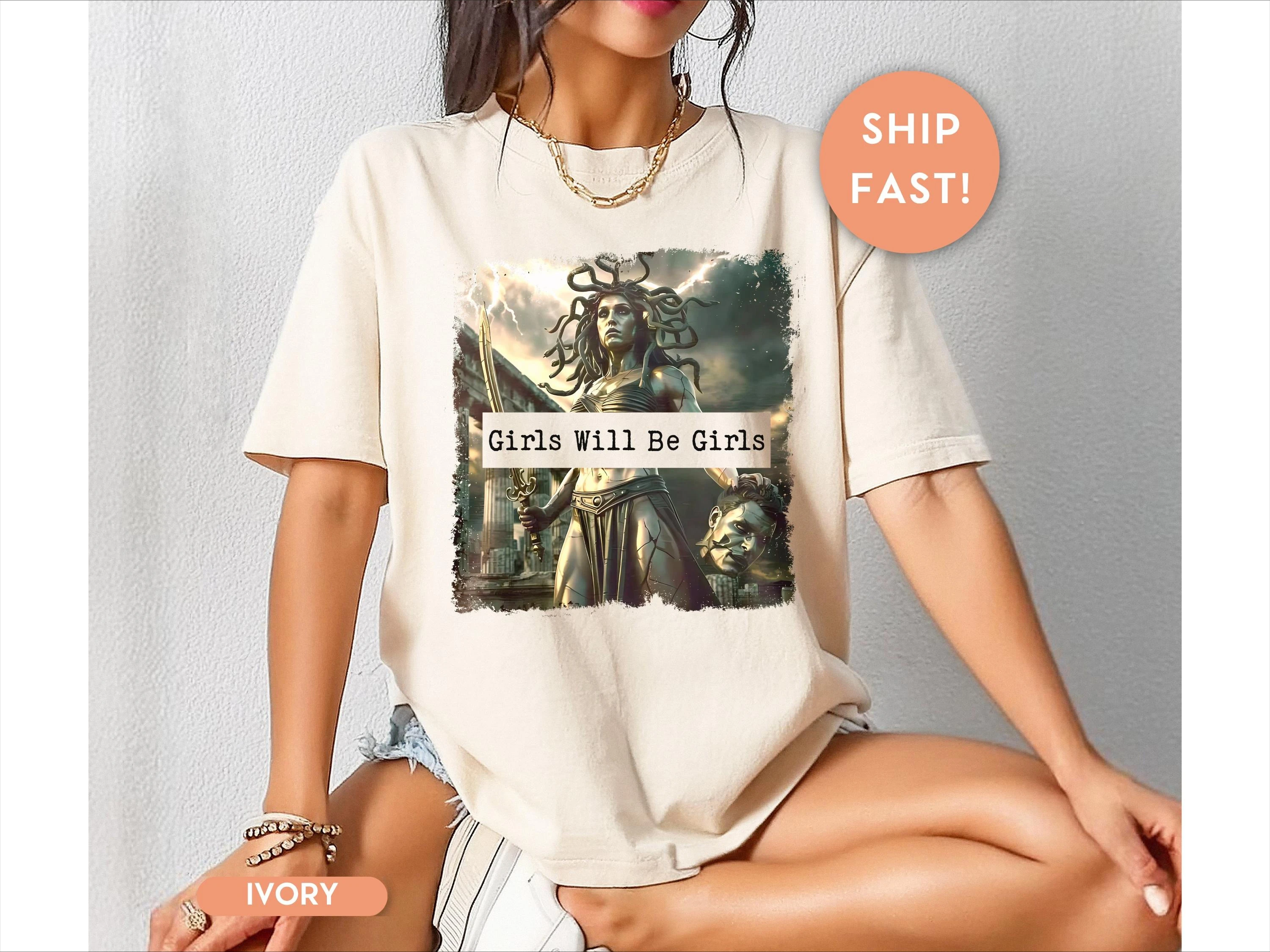 Les filles seront filles chemise Medusa Judith t-shirt féministe couleurs confortables vêtements d'empowerment chemise de puissance de fille non accrue cadeau pour elle
