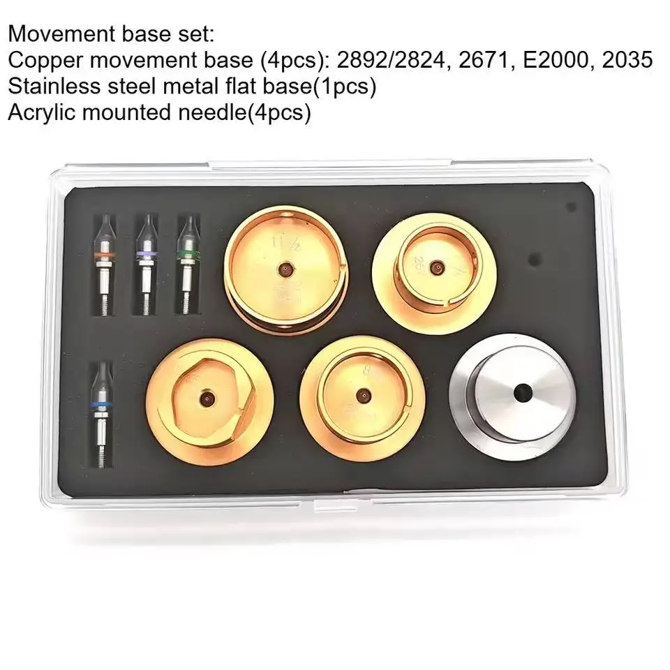Acrylic Watch Hand Press Tool Precision 4Hand Setting Machine Rubber Tips Hour pin Presser Watch Repair Movement Holder fix Base