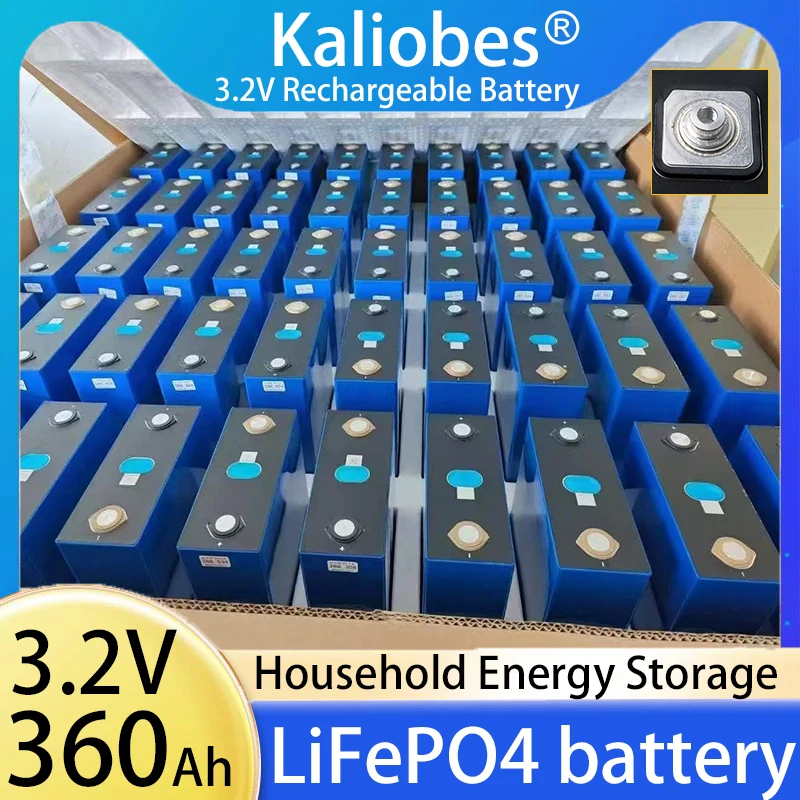 

Новая батарея Lifepo4 3,2 В 360 Ач 3C класса A 10000 циклов DIY 12 В 24 В 48 В RV Морская аккумуляторная батарея для хранения солнечной энергии без налога