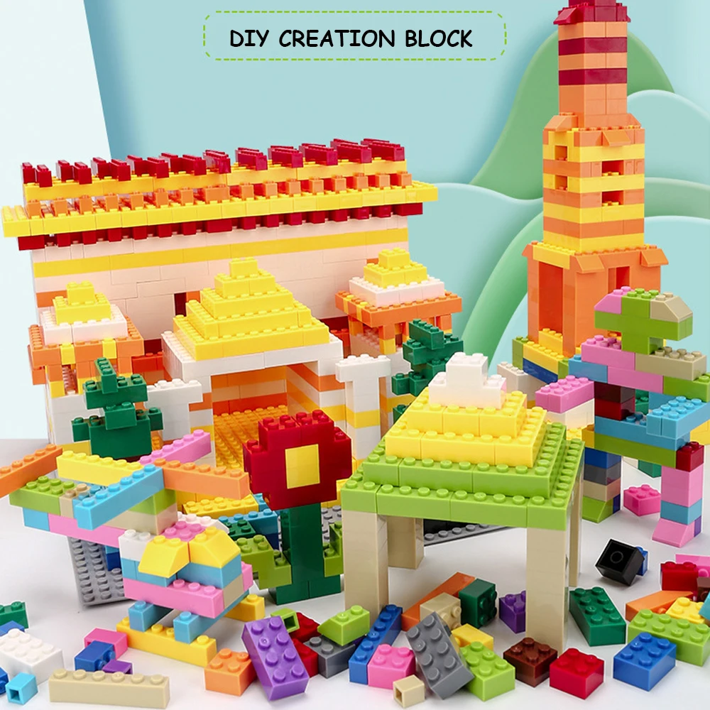 120/240PCS Building Blocks Bulk Set City Classic Bricks Colorful Assembly DIY Creative Toy Educational Interactive Toy for Kids