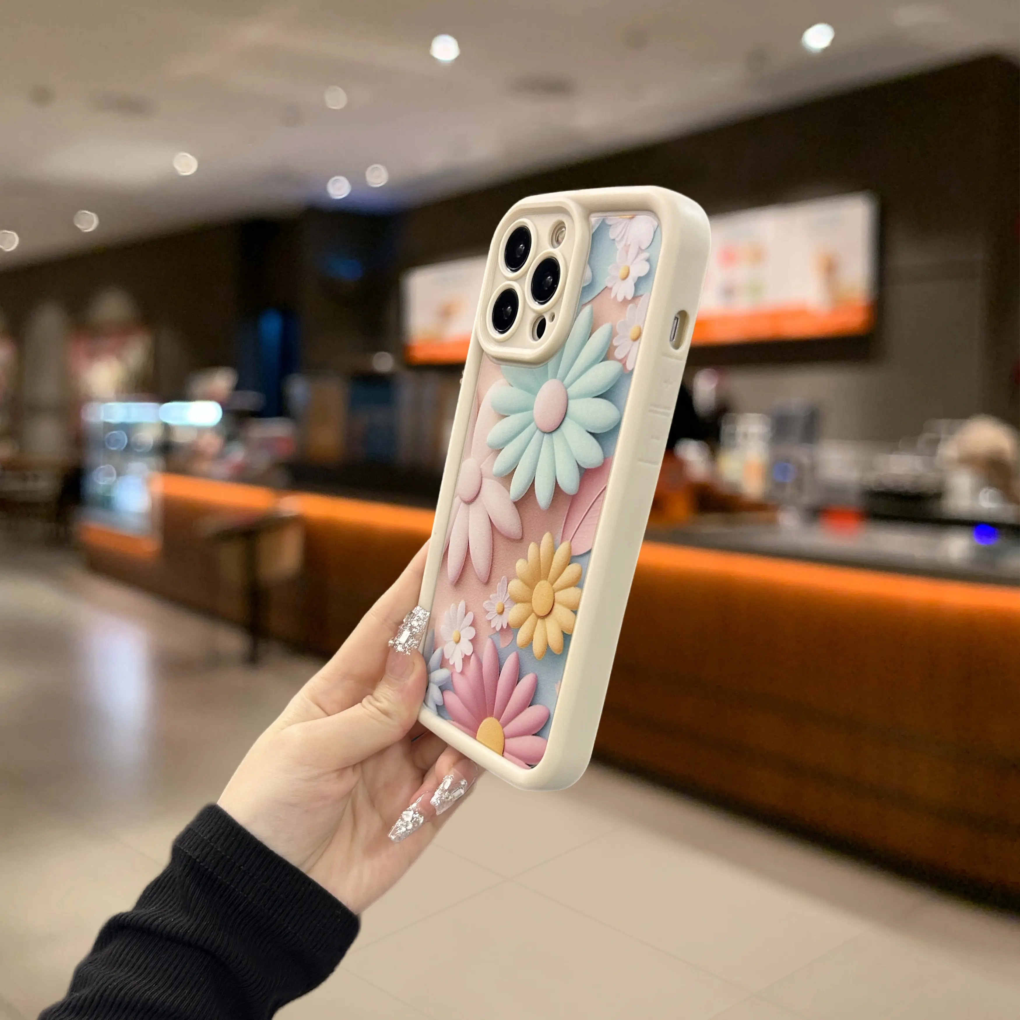 Flower Design Shockproof Protective Phone Case For iPhone 15 14 13 12 11 Pro Max Soft TPU Phone Cover For iPhone 11 Xr 7 8 Plus