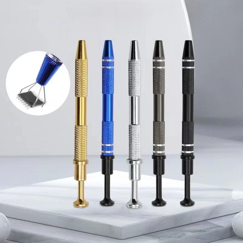 Body Piercing Jewelry Grabber Four Claws Bead Pick-up Tool Diamond Gem Prong Holder Tweezer  Catcher Sprinkle Pen Grabber Tool