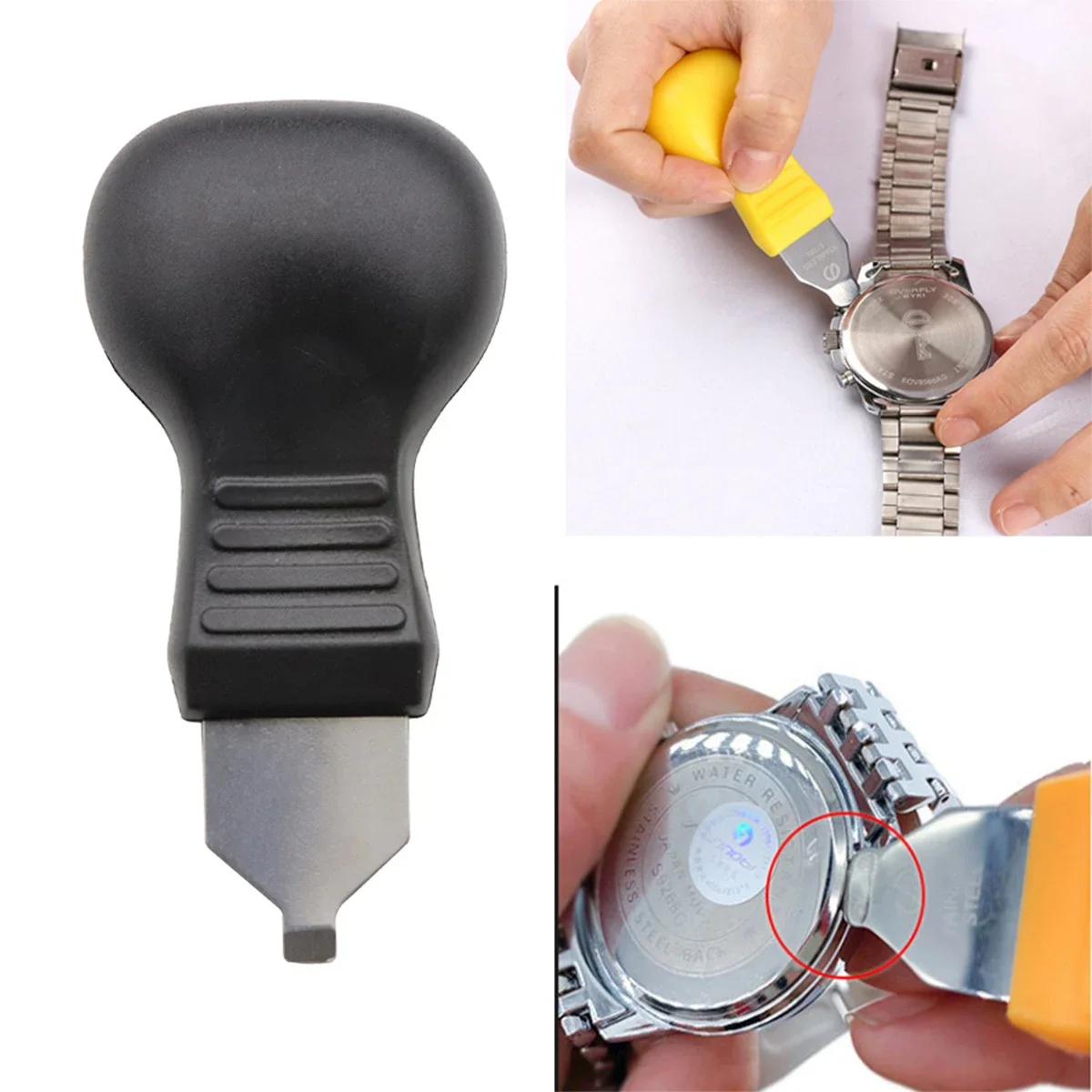 طقم استبدال بطارية الساعة مزيل خلفي لساعة فتاحة الغطاء المفتوح مع مزيل خلفي للساعة 4 قطع/مجموعة