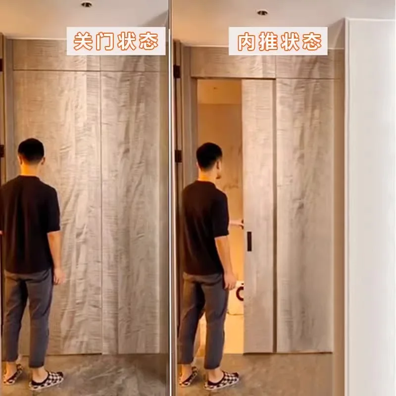Electric Plug-in Door Slide Rail Secret Room Door Secret Door Invisible Wall Projection Track Hanging Wheel Hardware