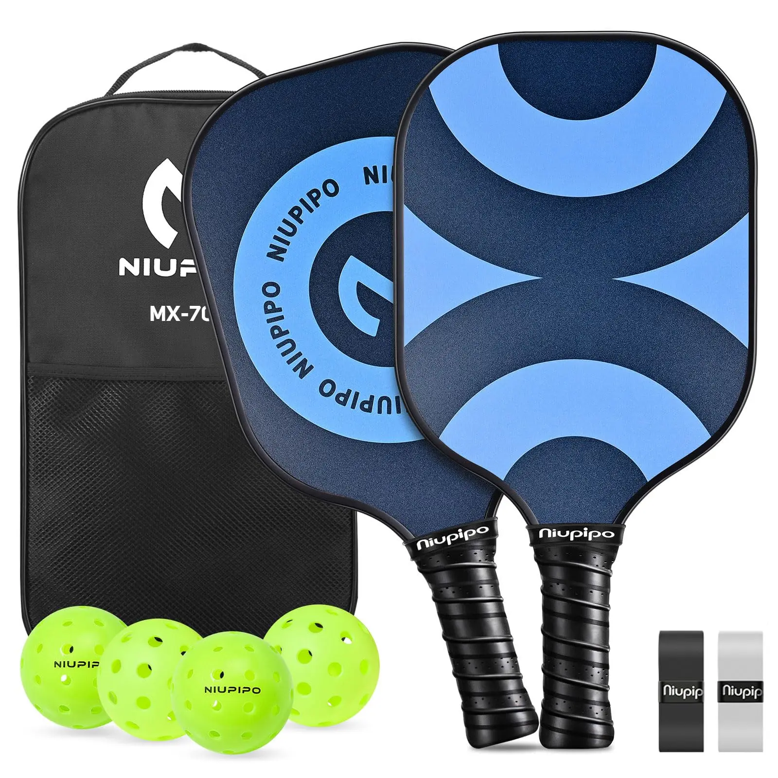 geometric-blue-pickleball-paddles-set-2-player-kit-with-4-pickleballs-carry-bag-perfect-for-beginners-casual-play