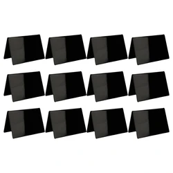 Acrylic Mini Chalkboard Food Signs,Small Food Labels For Partys Buffets,Smooth Black Wedding Place Cards,12Pcs