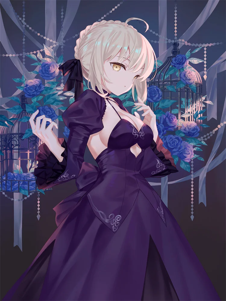 Cosplay Anime Arturia Pendrago Saber DIY Custom Home Bedding Warm Thermal Flannel Fleece Blanket Bed Sheet