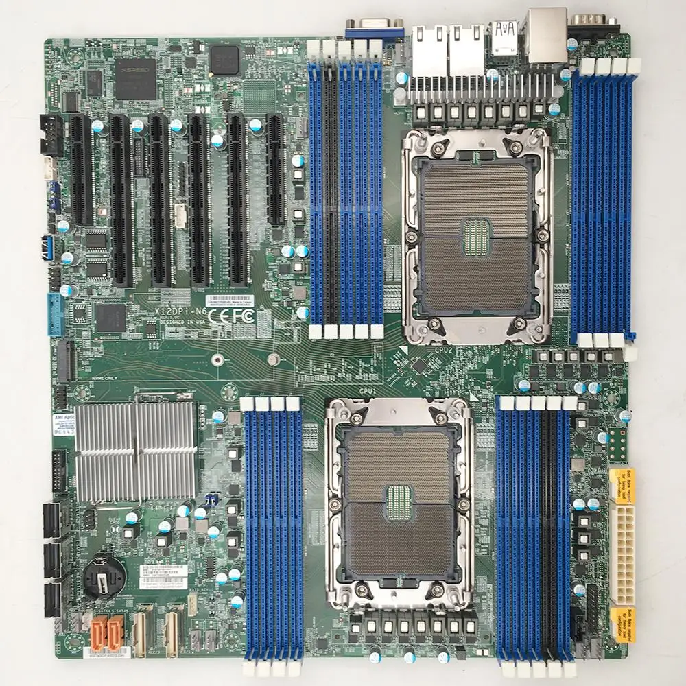 For Supermicro Server Motherboard Dual LGA-4189 3rd Gen Processors RJ45 Gigabit Ethernet LAN Port X12DPi-N6