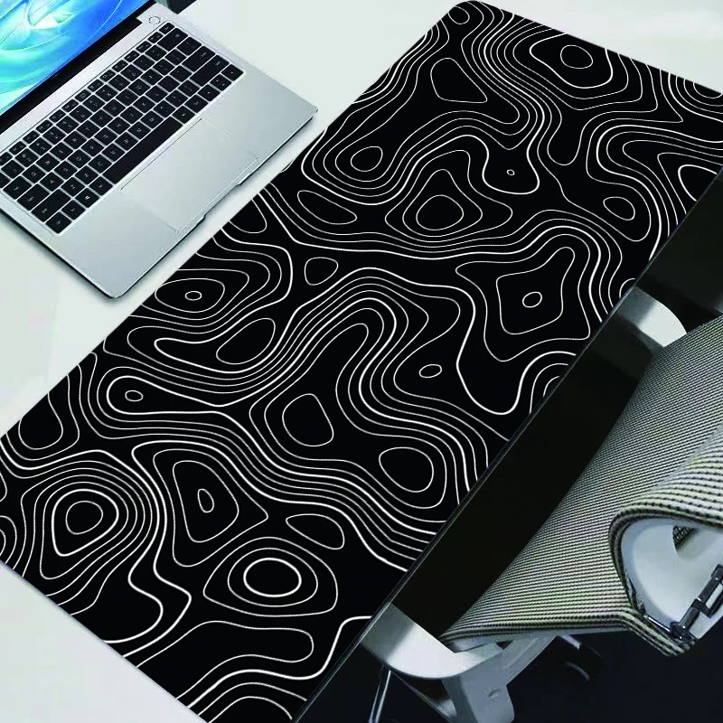 Popular Black White Strata Liquid Mouse Pad Rubber Table Gamer Xxl Desk Mat Computer Keyboard Gaming Accessories Carpet Mousepad