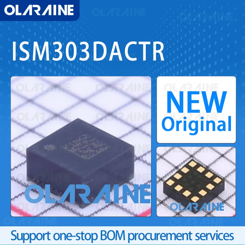 

1/5/10Pcs ISM303DACTR LGA-12 original 100% new ic chip Accelerometer X, Y, Z I2C, SPI Voltage -.98 V Current 1.18 A
