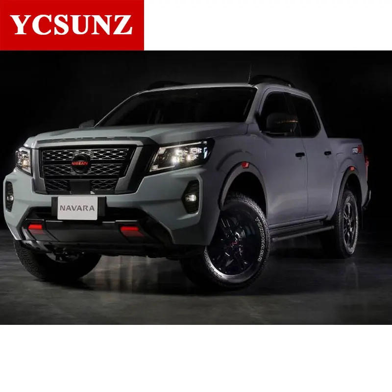 ABS Head Light Cover For Nissan Navara Np300 2021 2022 Front Lamp hood For Nissan Navara Frontier 2021 car Accessories