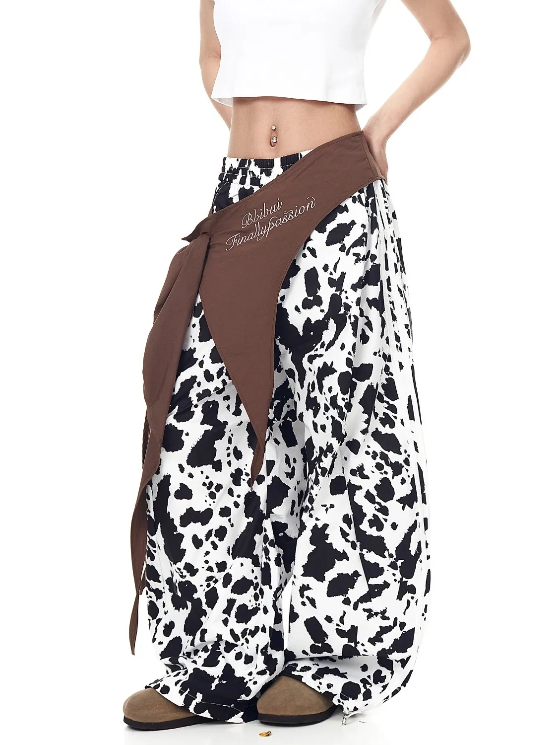 

Ретро американские уличные повседневные брюки с леопардовым принтом для мужчин и женщин, летние новые свободные широкие брюки с ножом, дизайн Sense