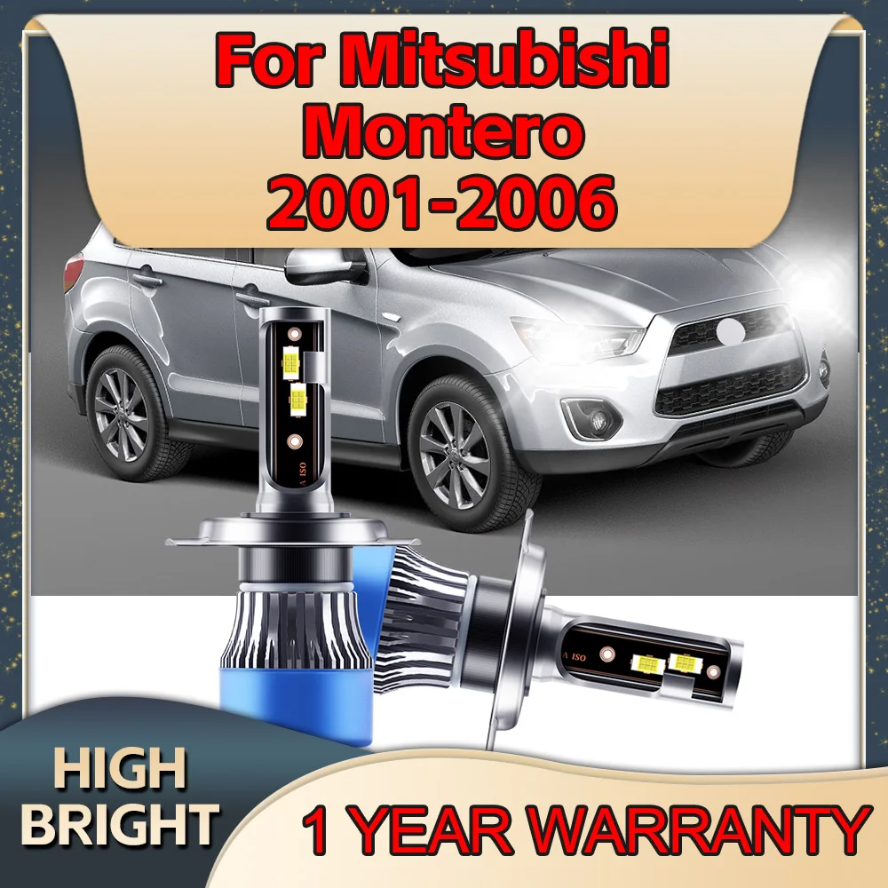 

2Pcs Car Headlight 30000LM 6000K H4 Lamp Auto Bulbs CSP Chip For Mitsubishi Montero 2001 2002 2003 2004 2005 2006