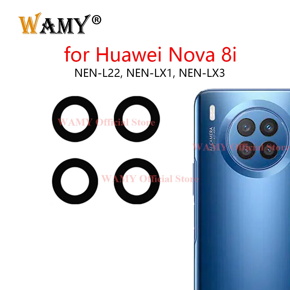 WAMY Rear Back Camera Glass Lens Replacement for Huawei Nova 8i nov8i With Sticker
