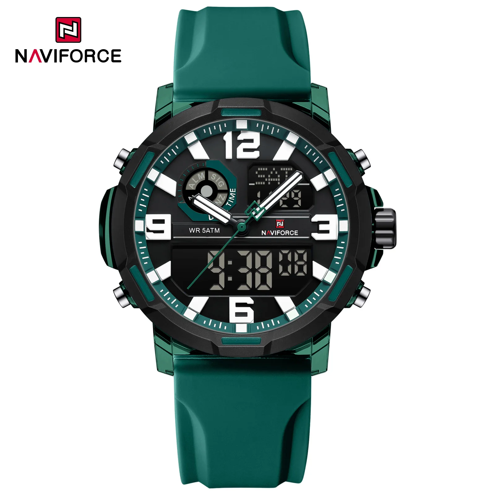 NAVIFORCE NF7130 Men's Digital Watch Calendar Date Display 50M Waterproof Sports Casual Mens Electronic Watches